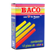 BACO - GIS BACO COLORES CAJITA C/12 PIEZAS