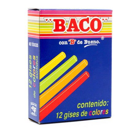 BACO - GIS BACO COLORES CAJITA C/12 PIEZAS
