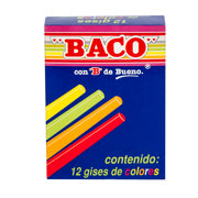 BACO - GIS BACO COLORES CAJITA C/12 PIEZAS