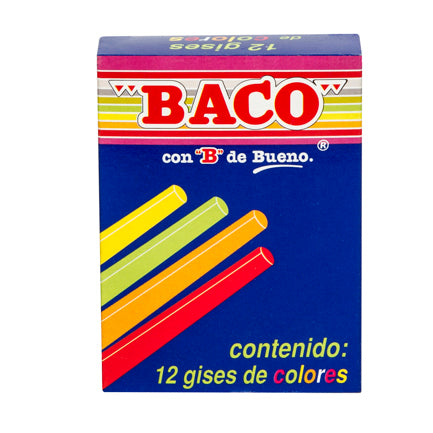 BACO - GIS BACO COLORES CAJITA C/12 PIEZAS