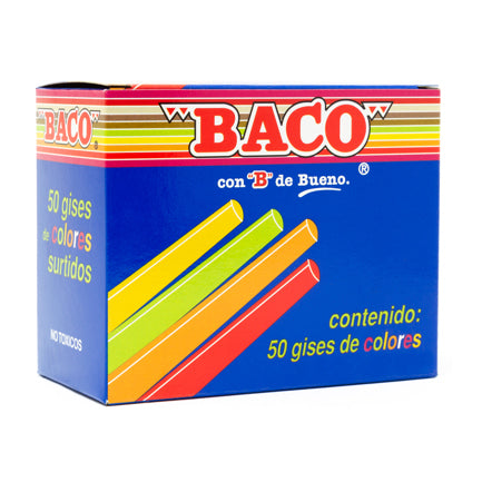 BACO - GIS BACO COLORES CAJITA C/50 PIEZAS
