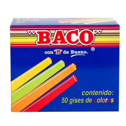 BACO - GIS BACO COLORES CAJITA C/50 PIEZAS