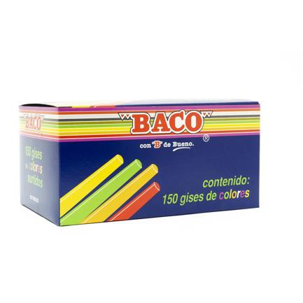BACO - GIS BACO COLORES TIC-150 CAJITA C/150 PIEZAS
