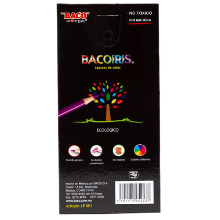 BACO - Colores Baco Bacoiris Largos Caja C/12 Pzas