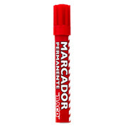 BACO - MARCADOR BACO PERMANENTE TUBO ALUMINIO ROJO PQTE/12