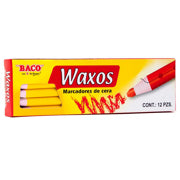 BACO - MARCADOR BACO CERA AMARILLO C/12