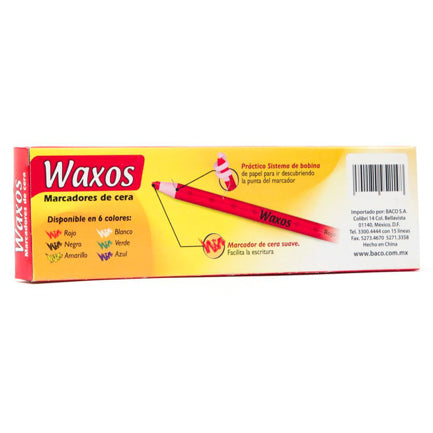 BACO - MARCADOR BACO CERA BLANCO C/12