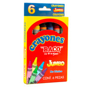 BACO - CRAYON BACO REDONDO JUMBO CAJA C/6
