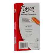BACO - MARCADOR PERM TATOO P/FINO NARANJA CAJA C/6