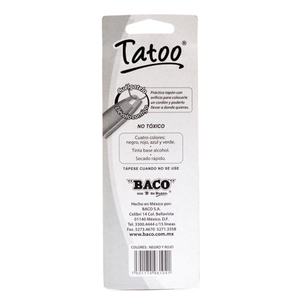 BACO - MARCADOR PERM TATOO P/FINO MORADO CAJA C/6