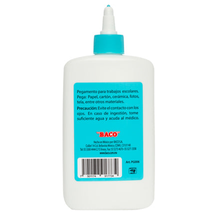 BACO - Pegamento Blanco Baco Frasco 250 grs