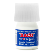 BACO - PINTURA BACO P/CARTEL 20ML BLANCO P/LETRERO #72 C/10