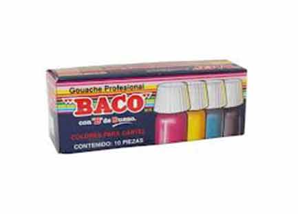 BACO - PINTURA BACO P/CARTEL 20ML CAFE #57-A PQTE/10