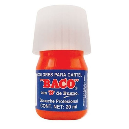 BACO - PINTURA BACO P/CARTEL 20ML ROJO #54-A C/10