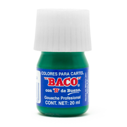 BACO - PINTURA BACO P/CARTEL 20ML VERDE ESMERALDA #63 CAJA/10