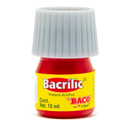 BACO - PINTURA BACO ACRÍLICA ROJA 15ML C/10