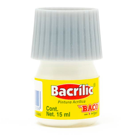 BACO - PINTURA BACO ACRÍLICA BLANCO 15ML C/10