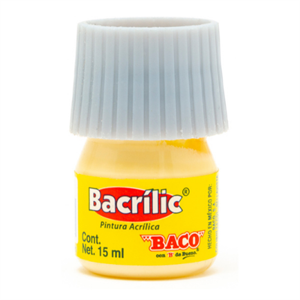 BACO - PINTURA BACO ACRÍLICA AMARILLO PASTEL 15ML C/10