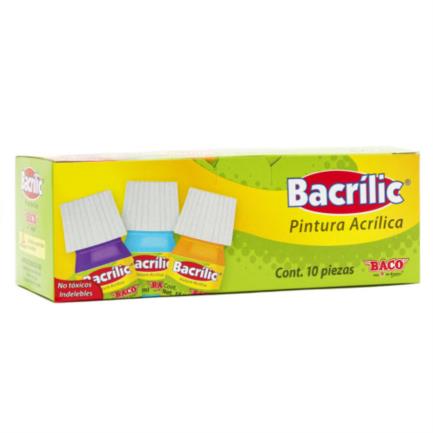 BACO - Pintura Baco Bracrílic Acrílica 15ml Color Rojo Bermellón C/10 Pzas