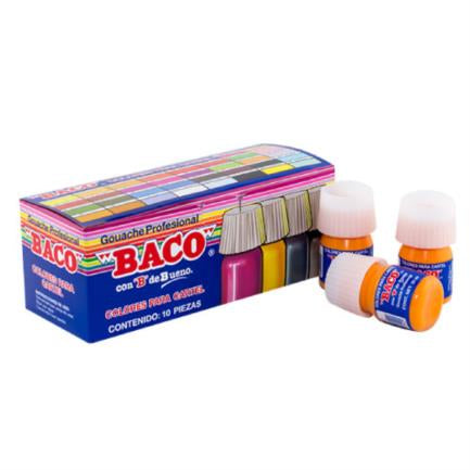 BACO - Pintura Baco para Cartel 20ml Color Naranja C/10 Pzas