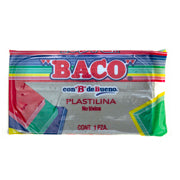BACO - PLASTILINA BACO MARQUETA 180GR GRIS No.59