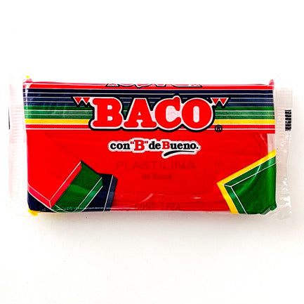 BACO - PLASTILINA BACO MARQUETA 180GR ROJO No.54