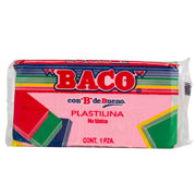 BACO - PLASTILINA BACO MARQUETA 180GR ROSA No.53