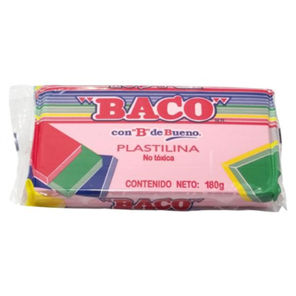 BACO - PLASTILINA BACO MARQUETA 180GR ROSA No.53