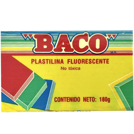 BACO - Plastilina Baco Marqueta No.64 Color Amarillo Fluorescente 180gr
