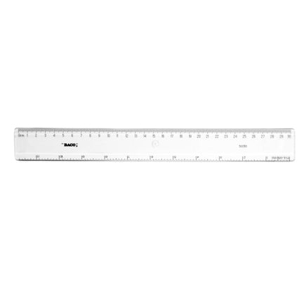 BACO - REGLA BACO TRANSPARENTE 5030 30CMS C/25