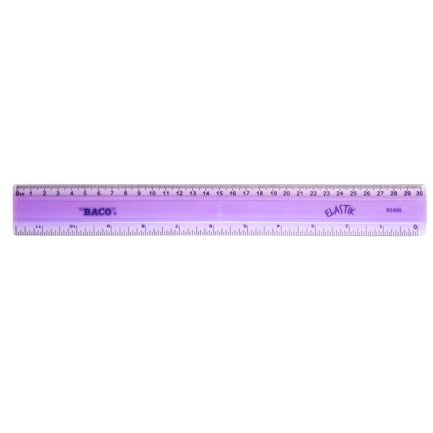BACO - REGLA IRROMPIBLE BACO 30 CMS COLORES CAJA C/25