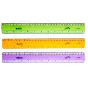 BACO - REGLA IRROMPIBLE BACO 30 CMS COLORES CAJA C/25