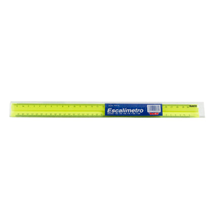 BACO - Escalímetro Baco RG021 30cm 6 Escalas Colores Surtidos Cartón Colgante