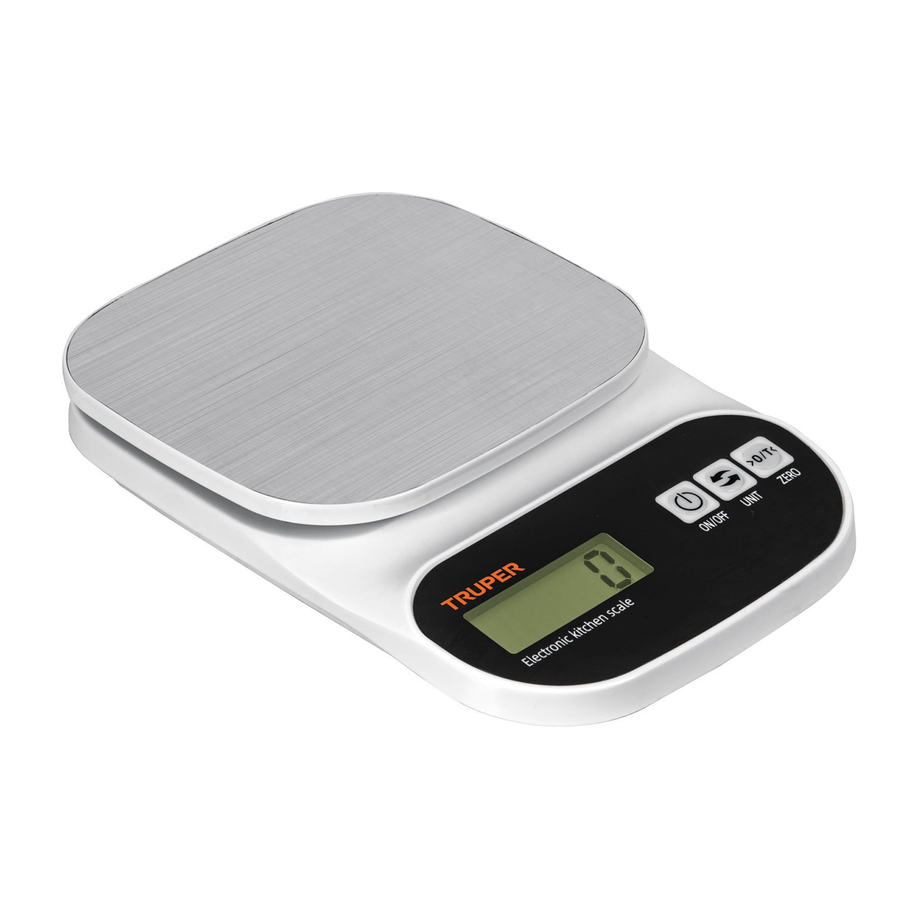 Bascula digital para cocina, plato de acero inox,5kg, Truper