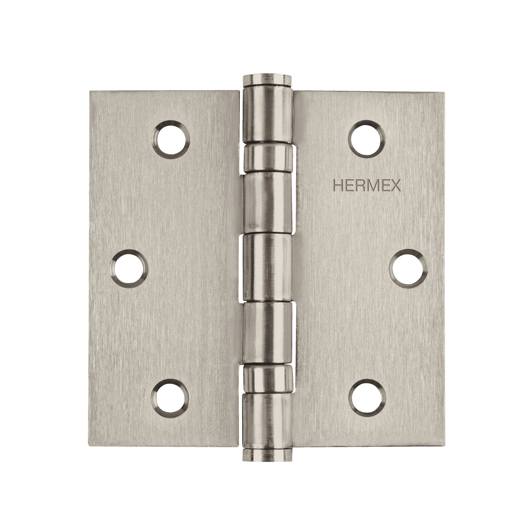 Bisagra cuadrada 3' acero inox, cabeza plana, HERMEX
