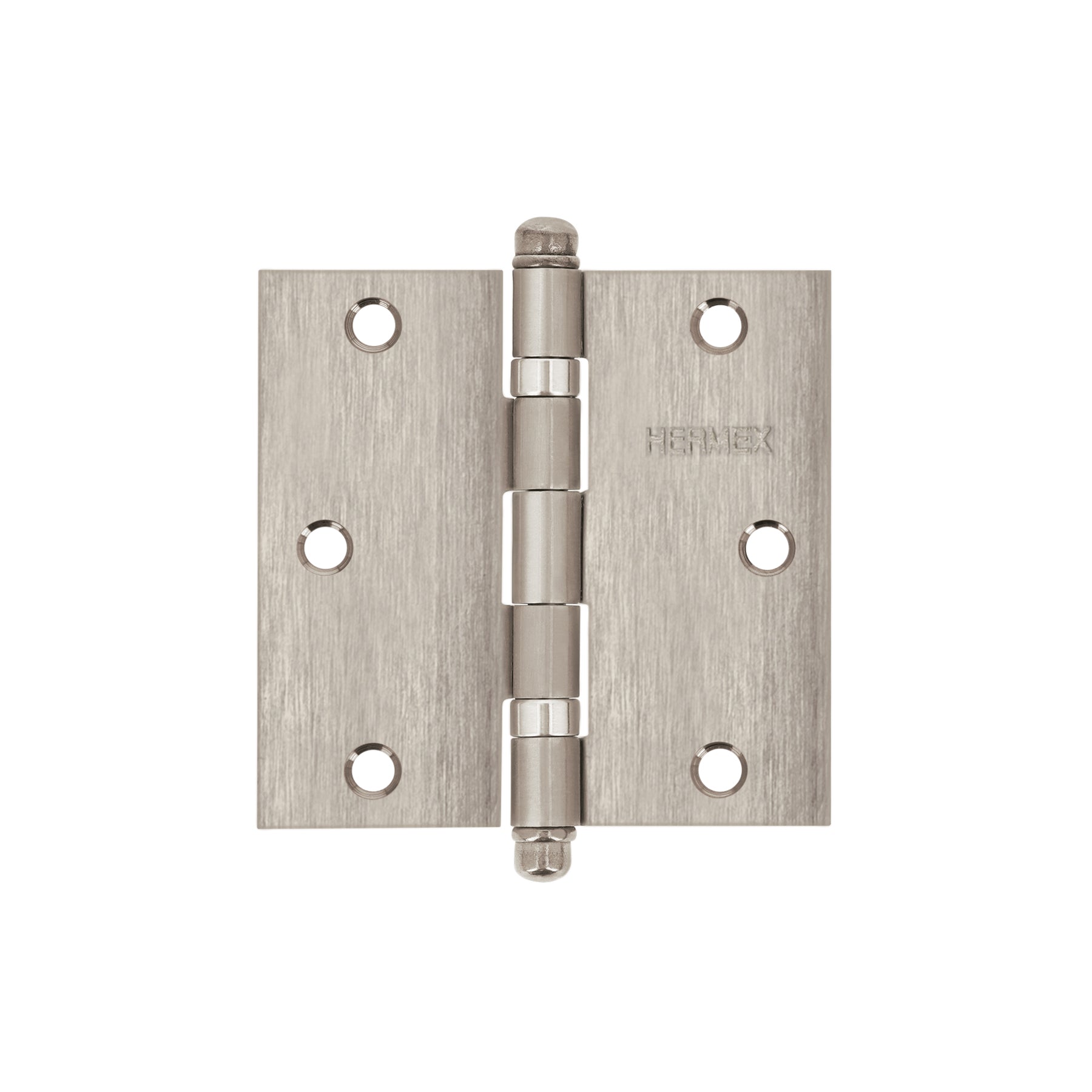 Bisagra cuadrada 3-1/2' acero inox, cabeza redonda, HERMEX