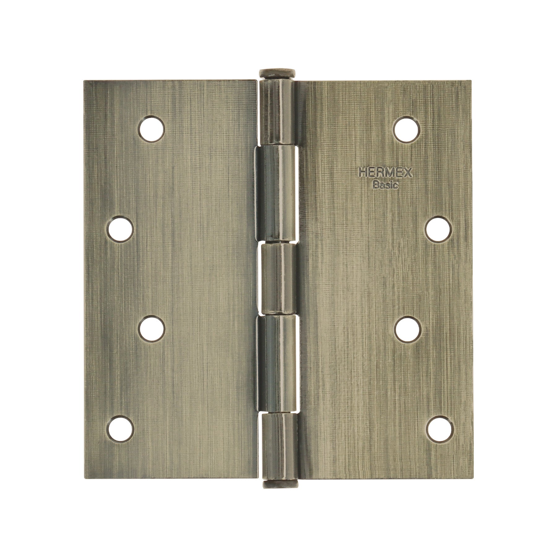 Bisagra cuadrada 4', laton antiguo, cabeza plana, BASIC