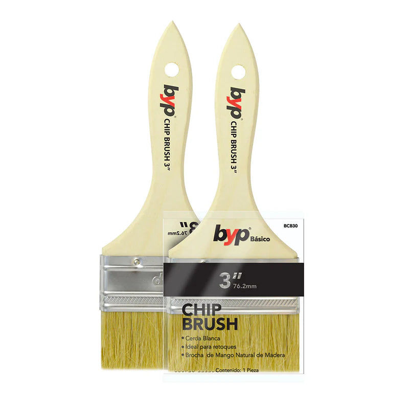 Brocha de cerda natural blanca "Chip brush 1500" 4"