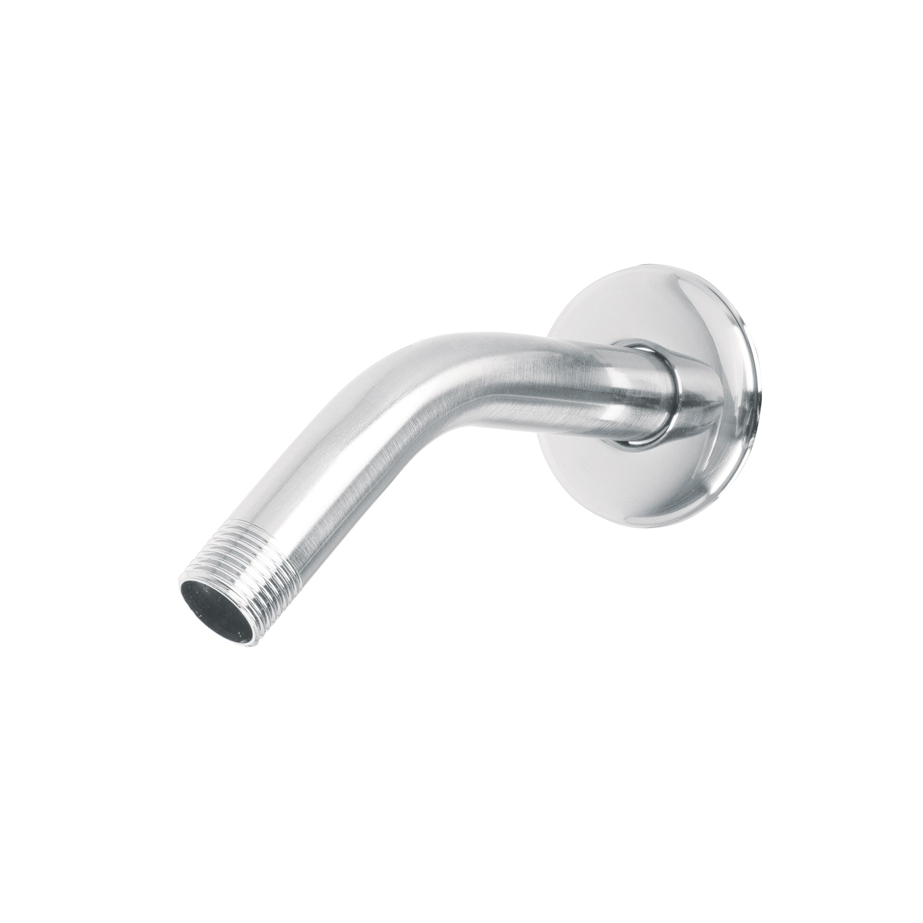 Brazo de acero cromado y chapeton de acero inox p/regadera