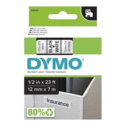 BEROL - Etiquetas DYMO Estándar CTA Blanca Imp/Negro 1/2 1 Pza