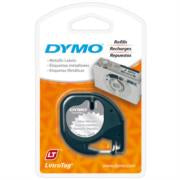 BEROL - Cinta Etiquetadora Dymo Negro Sobre Gris Metalico 1/2"