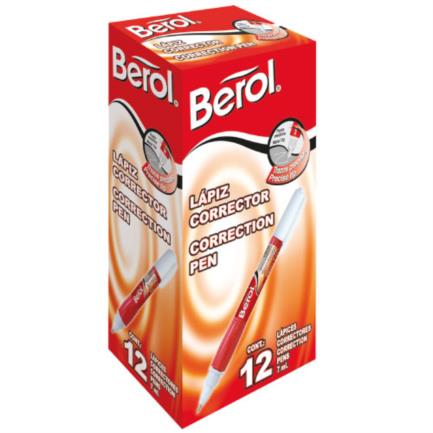 BEROL - Pluma Berol Correctora C/12