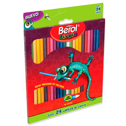 BEROL - Colores Berol Recreo Largos Unipunta C/24 Pzas