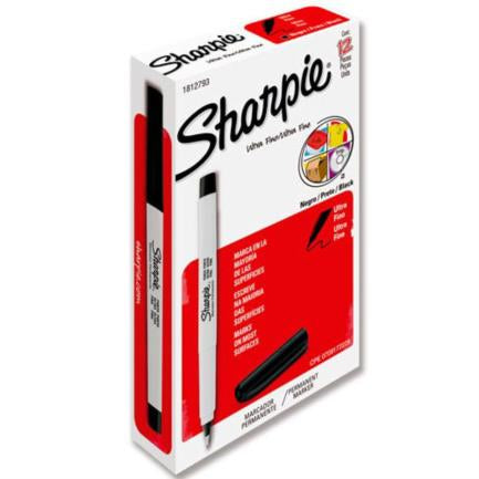 BEROL - MARCADOR BEROL SHARPIE ULTRA FINO NEGRO C/12