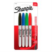 BEROL - Marcador Permanente Sharpie Fino Colores Surtidos C/4 Pzas