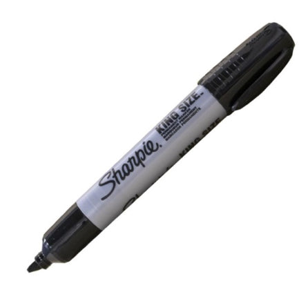 BEROL - Marcador Permanente Sharpie King Size Negro Punta Cincel C/12 Pzas