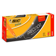 BIC - Bolígrafo BIC Cristal Precisión Punto Fino 0.8mm Color Rojo C/12 Pzas