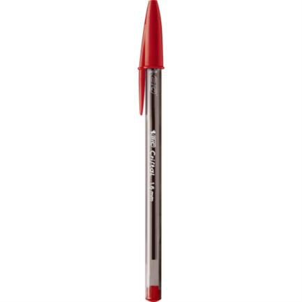 BIC - Bolígrafo BIC Cristal Intenso Punto Extra Grueso 1.6mm Color Rojo C/12 Pzas