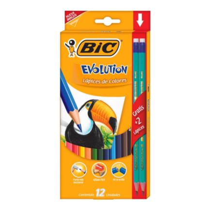 BIC - Colores BIC Evolution Mina 3mm Estuche C/12 Pzas