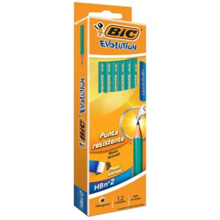 BIC - Lápiz BIC Evolution Hexagonal Grafito HB2 C/12 Pzas